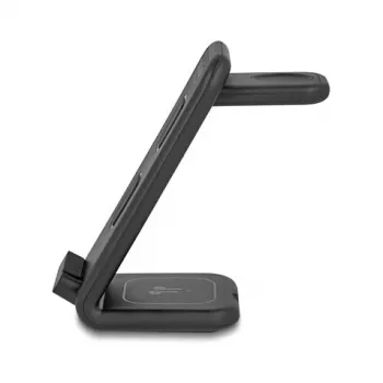 DELOCK 66941 Belaidis įkroviklis 3 viename išmaniesiems telefonams, laikrodžiams ir ausinėms, USB Type-C, 15 W, juodas