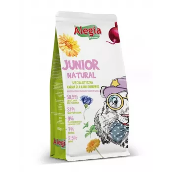 ALEGIA Junior Natural – maistas naminėms jūrų kiaulytėms – 650g