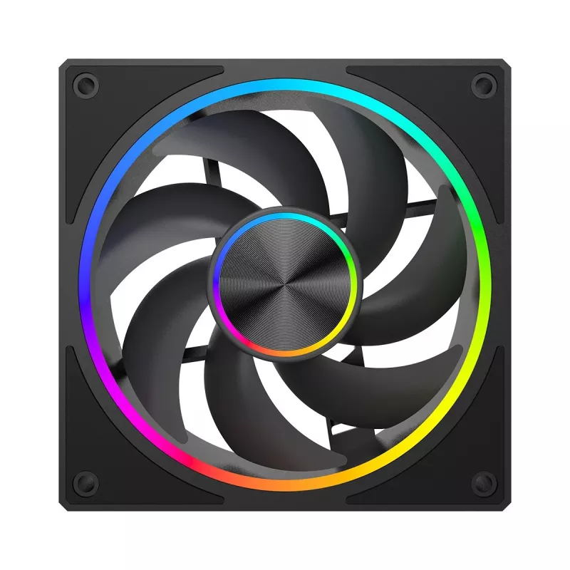 Aušinimo ventiliatorius MODECOM VOLCANO LOOP 120 ARGB, 120 mm, PWM, 400–1400 RPM, Juodas