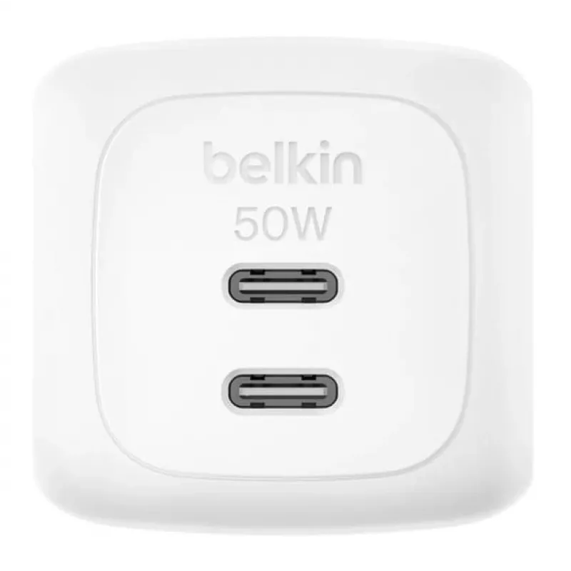 Sieninis įkroviklis Belkin WCH019KQWH 50W Dual USB-C PD PPS