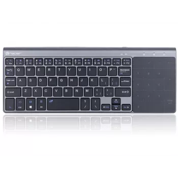 Belaidė RF pilno dydžio klaviatūra TRACER TRAKLA46934, QWERTY anglų, 2.4 GHz Nano imtuvas, membraninė, juoda/pilka