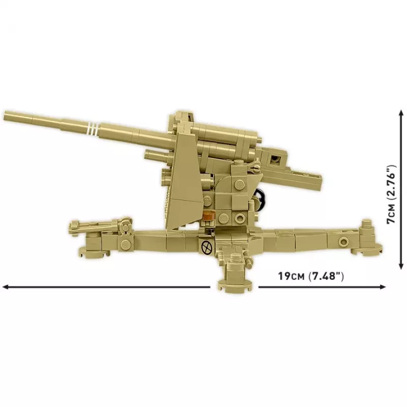 Cobi konstruktorius 8.8 cm Flak 18 — 232 detalės, 1:35 mastelis