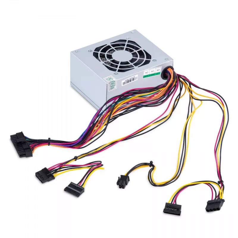 Akyga AK-S1-300 300 W SFX maitinimo blokas, pasyvusis PFC, 80 mm ventiliatorius, juodas