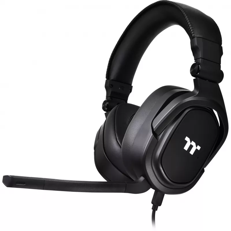 Ausinės Tt eSPORTS Argent H5 – Uždedamos ant ausų – Laidinės – 3,5 mm kištukas – Juodos (GHT-THF-ANECBK-30)