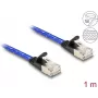 DeLOCK RJ45 plokščias Cat.6A tinklo kabelis 1 m mėlynas