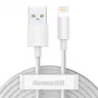Baseus TZCALZJ-02 mobiliojo telefono kabelis Baltas 1,5 m USB A Lightning