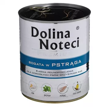 DOLINA NOTECI Premium, gausu upėtakio, drėgnas šunų ėdalas, 800 g