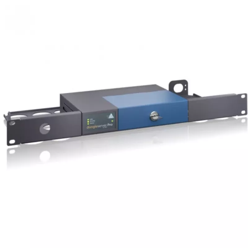 SEH dongleserver Pro® juodai mėlynas – saugus USB raktų serveris su 4x USB 3.0 ir 4x USB 2.0 prievadais