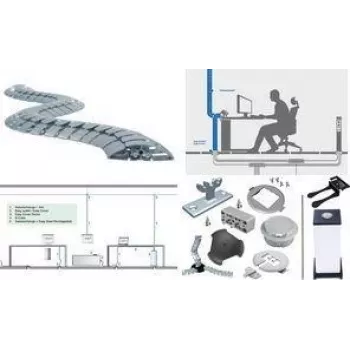 Bachmann 930.033 KABELSCHLANGE Pro lanksti kabelių vedimo sistema, 1 m, sidabrinės spalvos