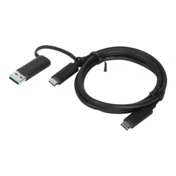 Lenovo 4X90U90618 USB kabelis USB 3.2 Gen 1 (3.1 Gen 1) 1 m USB A/USB C USB C juodas