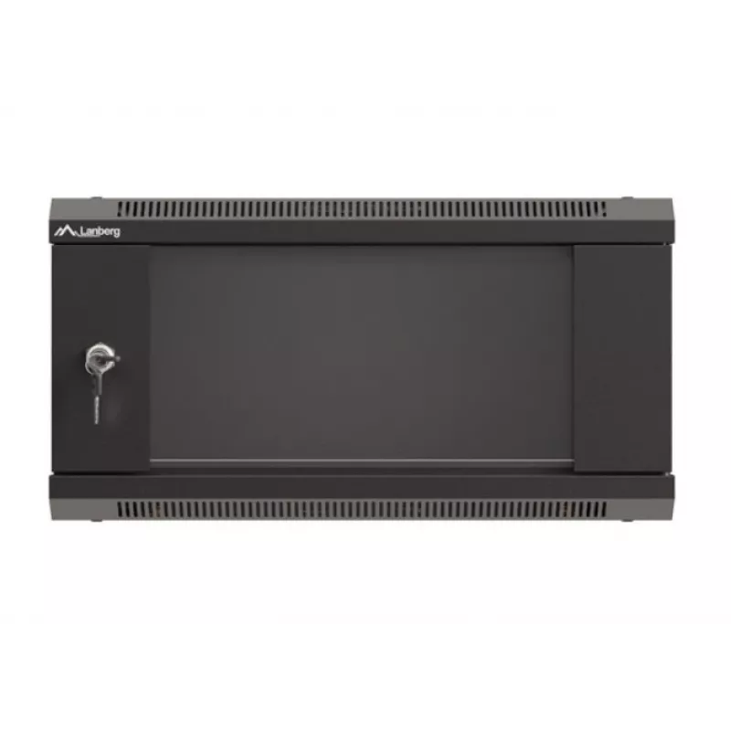 Sieninis montažinis stovas LANBERG WF03-5304-10B 19 colių 4U juodas, stiklinės durys