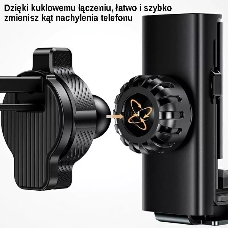 USAMS automobilinis telefono laikiklis 4,7–7 colių universalus gravitacinis stovas su ventiliacijos angos spaustuku GPS palaikymas iPhone Xiaomi Samsung