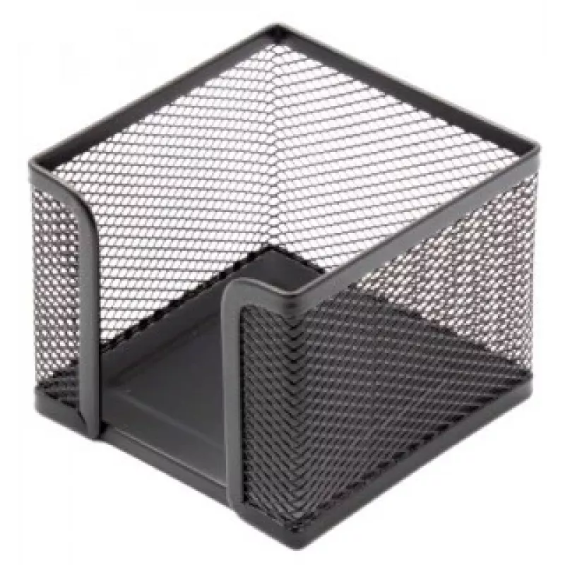 Užrašų popieriaus dėžutė Forpus, 9,5x9,5 cm, juoda, perforuotas metalas 1005-008