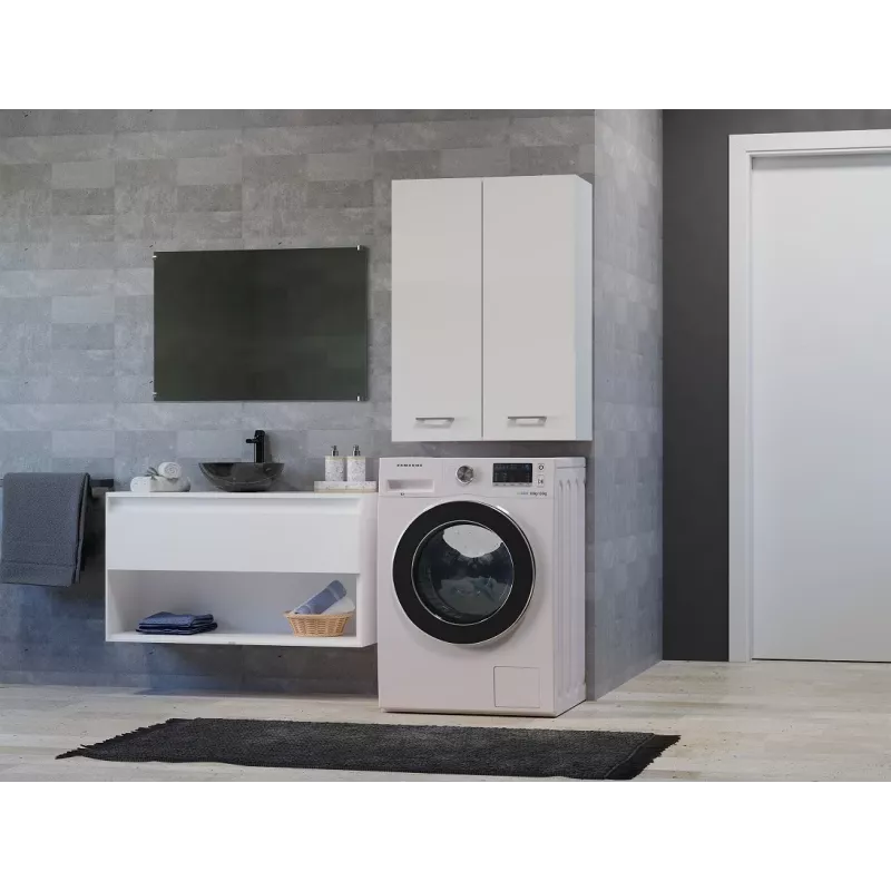 Baldinė spintelė voniai Topeshop POLA MINI DD balta