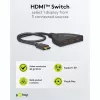 Goobay HDMI jungiklis 3 į 1 (4K @ 30 Hz) | 58487 | Juodas | HDMI moteriška | 3 HDMI moteriška | 0,58 m