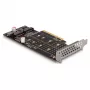 DeLOCK PCI Express x8 kortelė su 2 vidiniais NVMe M.2 Key M lizdais (bifurkacija, Low Profile)