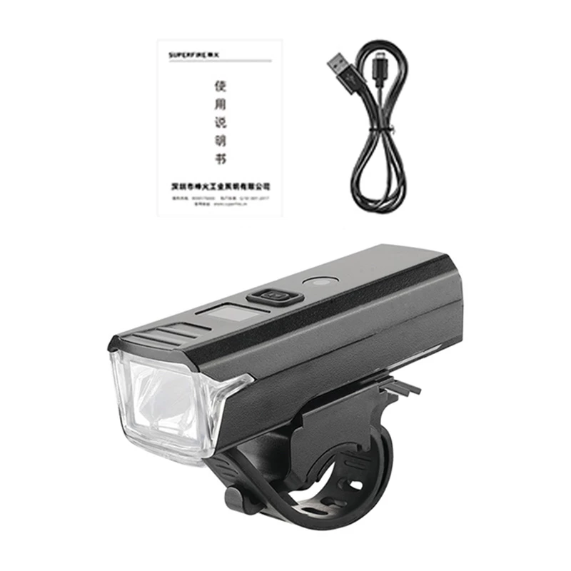 Dviračio LED priekinis žibintas Superfire D6 (modelis BL56-B) – kompaktiškas įkraunamas dviračio žibintas