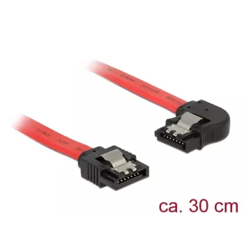 SATA kabelis DeLOCK 83963 0,3 m SATA 7 kontaktų juodas raudonas