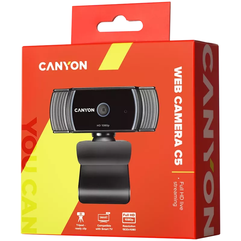 Canyon CNS-CWC5 internetinė kamera – Full HD 1080p, 2 MP, automatinis fokusavimas