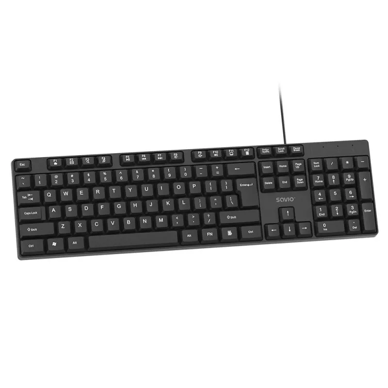 Savio KB-01 klaviatūra Namai/Biuras USB QWERTY JAV anglų Juoda