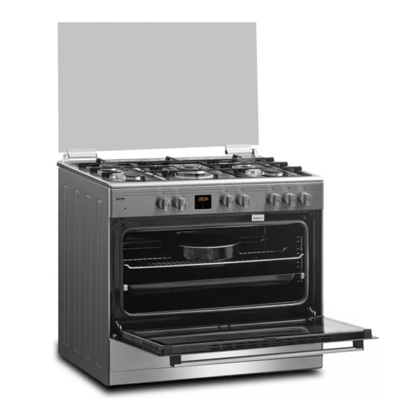 Dujinė-elektrinė viryklė MPM MPM-93-KGM-33 90 cm nerūdijantis plienas, energijos klasė A