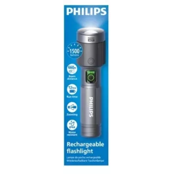 Philips įkraunamas žibintuvėlis USB-C 1500 lm 2000 mAh