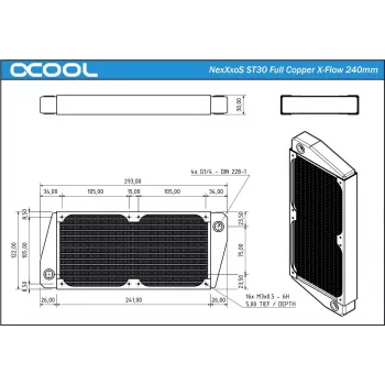 Alphacool NexXxoS ST30 pilnas varinis X-Flow 240mm radiatorius (14229)