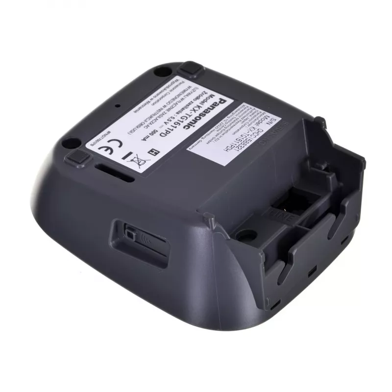 DECT belaidis telefonas Panasonic KX-TG1611, juodas, 1,9 GHz, 1,25 colio ekranas, iki 15 h pokalbio, 50 kontaktų telefonų knyga
