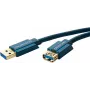 ClickTronic 1,8 m USB 3.0 A/A kištukas-lizdas mėlynas USB laidas (70119)