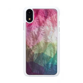 Dėklas išmaniajam telefonui iKins, skirtas iPhone XR – vandens gėlių dizainas, baltas