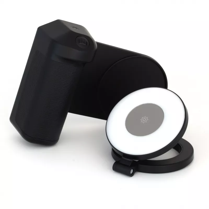 Selfie šviesa RealPower Selfie MagFree LED juoda balta ABS PU
