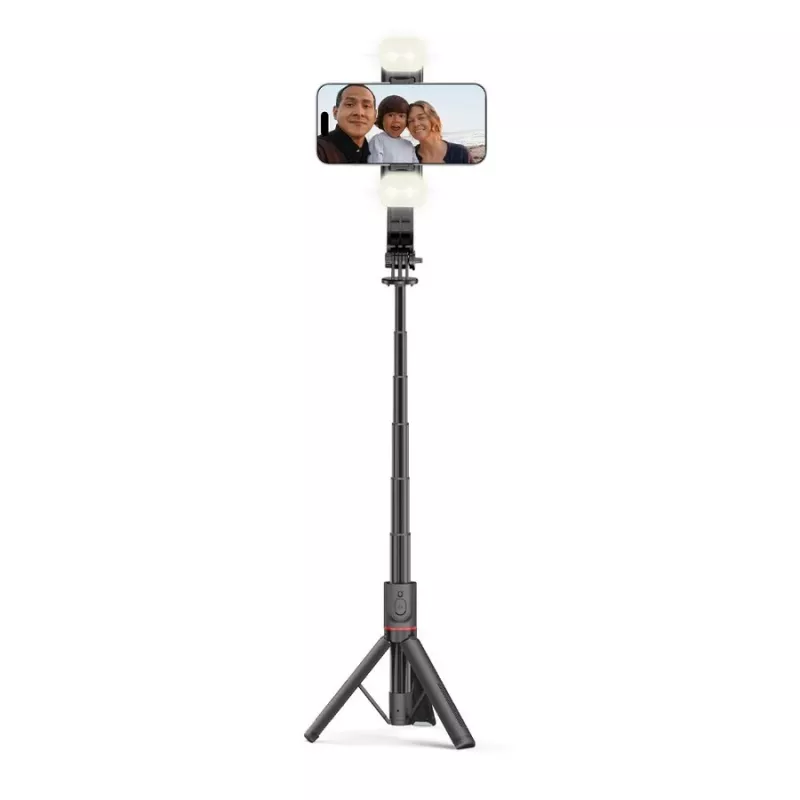 Tech-Protect L05S Selfie lazdelė su stovu, LED lempa ir nuotolinio valdymo pulteliu