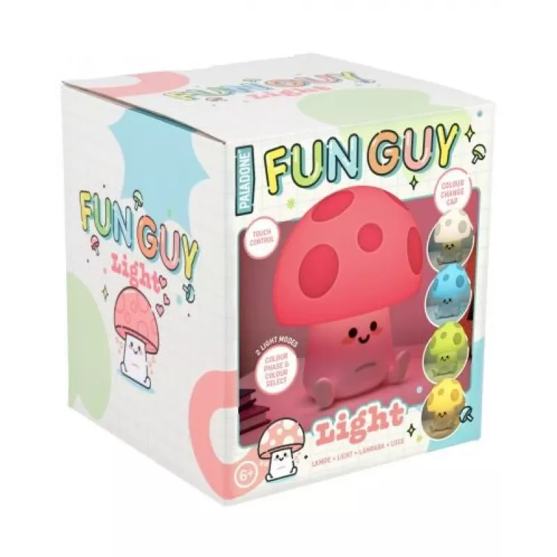 Stalinė lempa Paladone Fun Guy Mushroom Light – naujoviška LED lempa grybo formos, skirta naktiniam staliukui