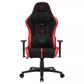 ONEX STC Alcantara L Series biuro/kompiuterinė kėdė su porankiais, AirSuede, juoda/raudona