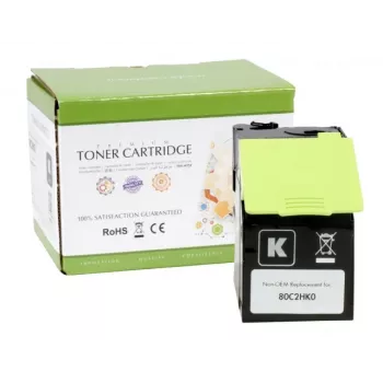 Suderinamas statinės kontrolės kasetė Lexmark 802HK, juoda, didelės išeigos, 4000 p. (80C2HC0)