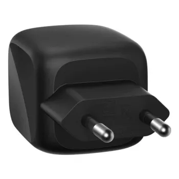 Vidinis AC greitasis įkroviklis Belkin WCH019kqBK — 2× USB‑C, juodas, OVP/OC/OT/SC apsauga