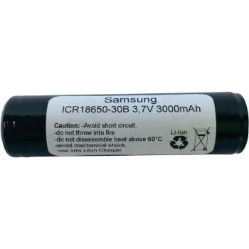Įkraunama baterija Samsung ICR18650 3000 mAh 3,7 V – ličio jonų elementas