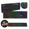 Žaidimų klaviatūra SAVIO STYX BROWN – mechaninė su Outemu Brown jungikliais, QZERTY US International, RGB, USB, pilno dydžio 104 klavišai, juoda