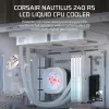 Vandens aušinimo sistema Corsair Nautilus 240 RS LCD 12 cm balta