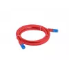 LANBERG PATCHCORD S/FTP CAT.6A 0,5M RAUDONAS LSZH