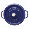 Staub 24 cm apvali ketaus kokotė tamsiai mėlyna