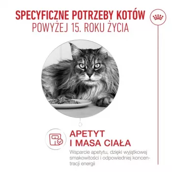 Sausas kačių ėdalas Royal Canin FHN Cat Ageing 15+ 2 kg – vyresnėms nei 15 metų katėms, paukštienos skonio, 31% baltymų