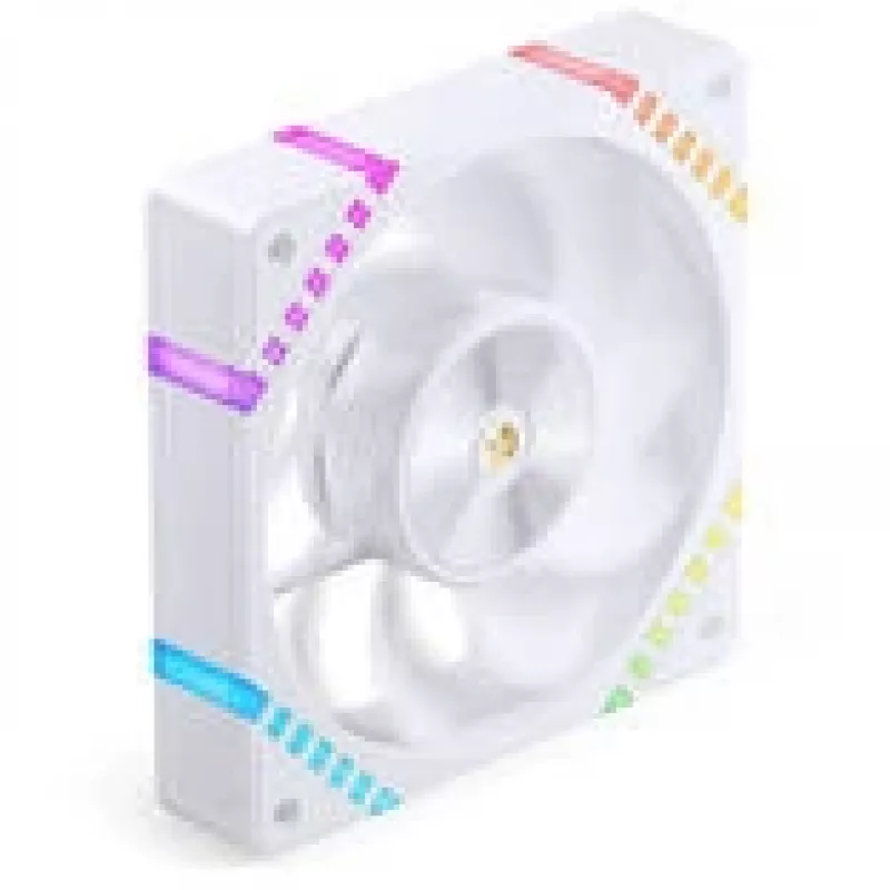 120 mm korpuso ventiliatorius Jonsbo HF2-120 White – atvirkštinė mentė, PWM, ARGB