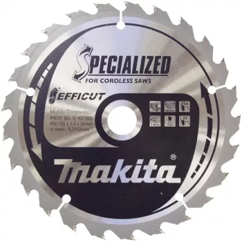 Makita Specialized EFFICUT Pjūklo Diskinis Pjūklas Medienai - 165 mm - 25 Dantys (B-62985)