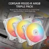 Ventiliatorius CORSAIR RS120-R 120mm baltas ARGB 25mm storio