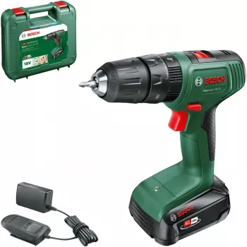 Belaidis smūginis gręžtuvas-suktuvas EasyImpact 18V-38 (Žalia/juoda, ličio jonų baterija 2,0 Ah, dėklas, POWER FOR ALL ALLIANCE)