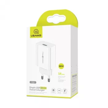 Usams USA000445 Power Adapter Baltas