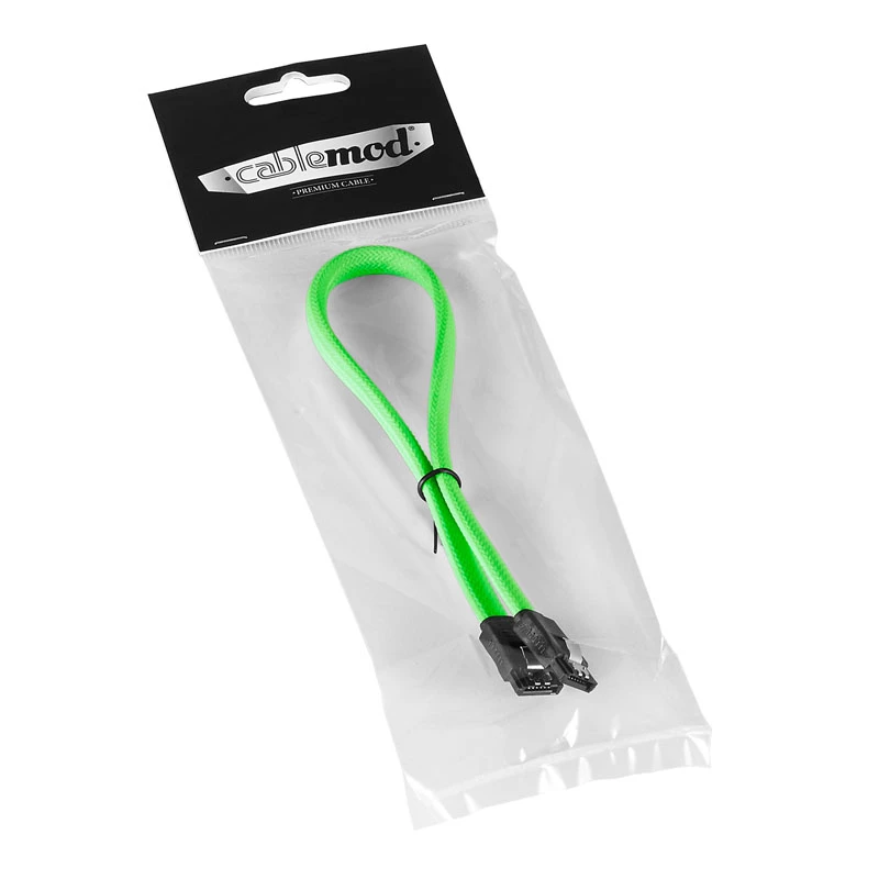 CableMod ModMesh SATA 3 kabelis 30cm – šviesiai žalias