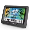 Hygrometras termometras GreenBlue GB540 – vidaus 0–50°C / lauko -20–65°C, DCF laikrodis, lauko jutiklis 60 m, juodas