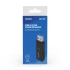 Kortelių skaitytuvas SAVIO AK-64 USB 3.2 Gen 1 Type-A, MicroSD lizdas, 5000 Mbit/s, juodas